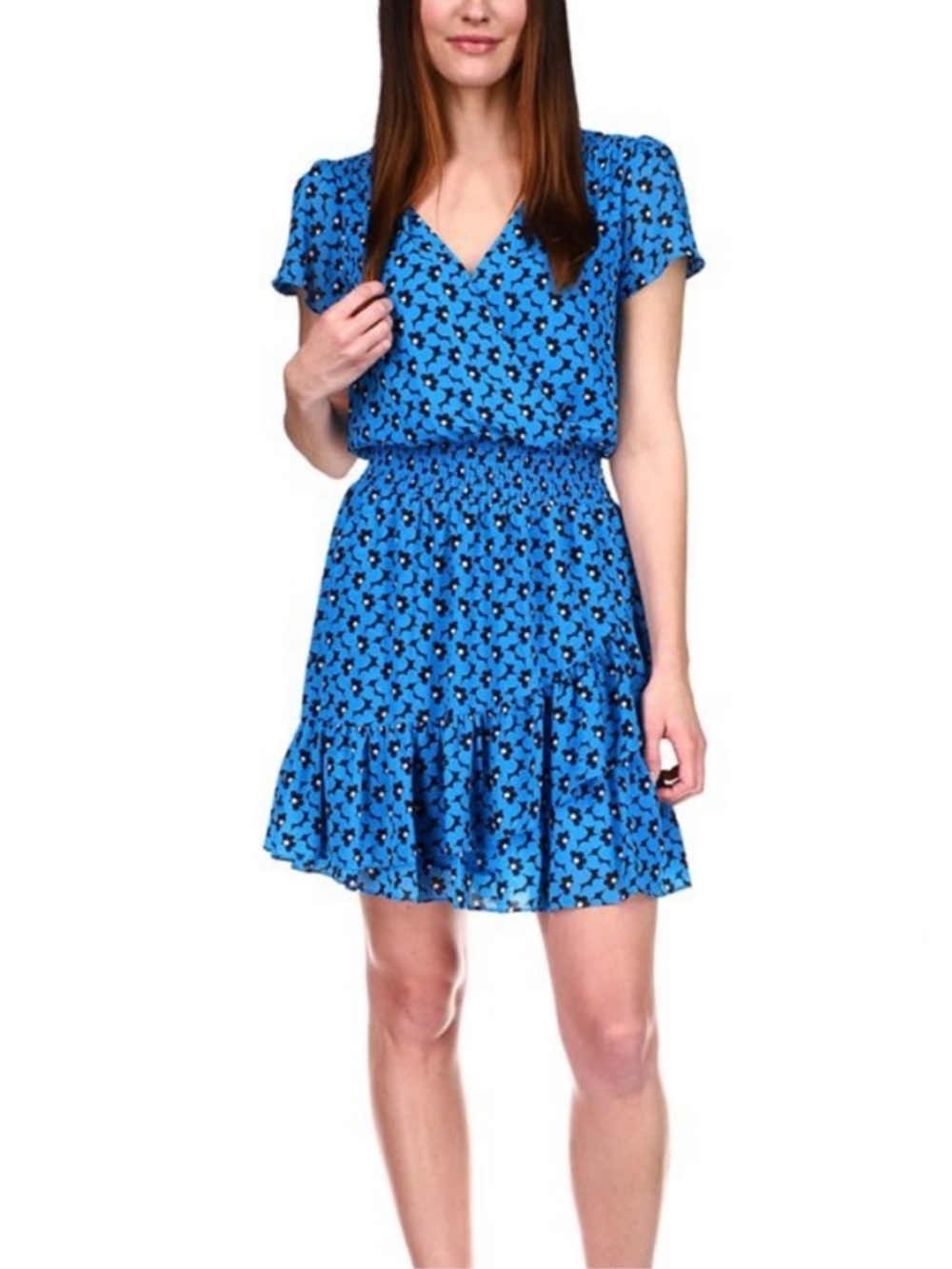 Michael Kors Floral Ruffle Wrap Dress XL